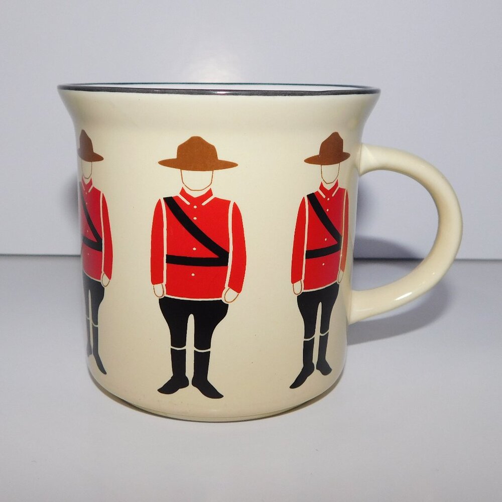 Arborist Canada RCMP Pattern Cream Coffee mug Canadian Royal Mounted Police